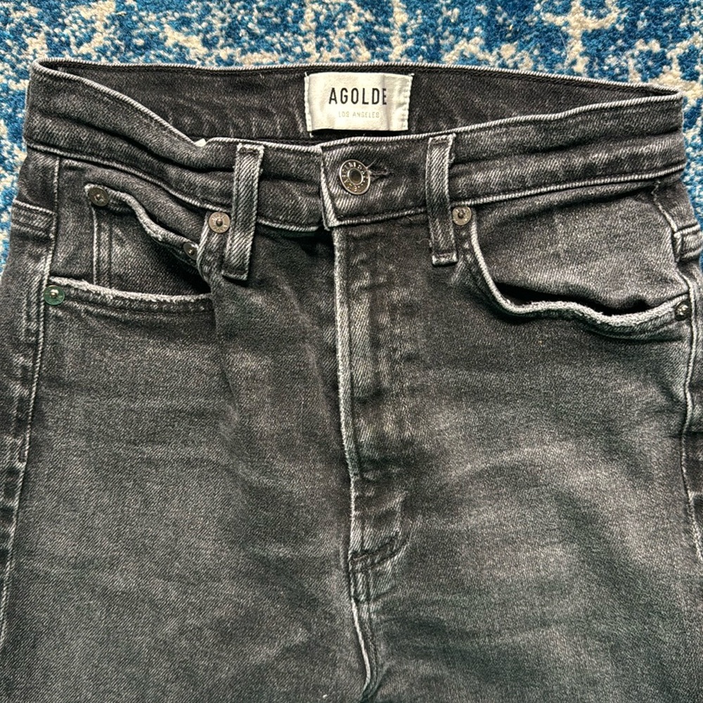 Like New AGOLDE Black High Waisted Jeans size 26